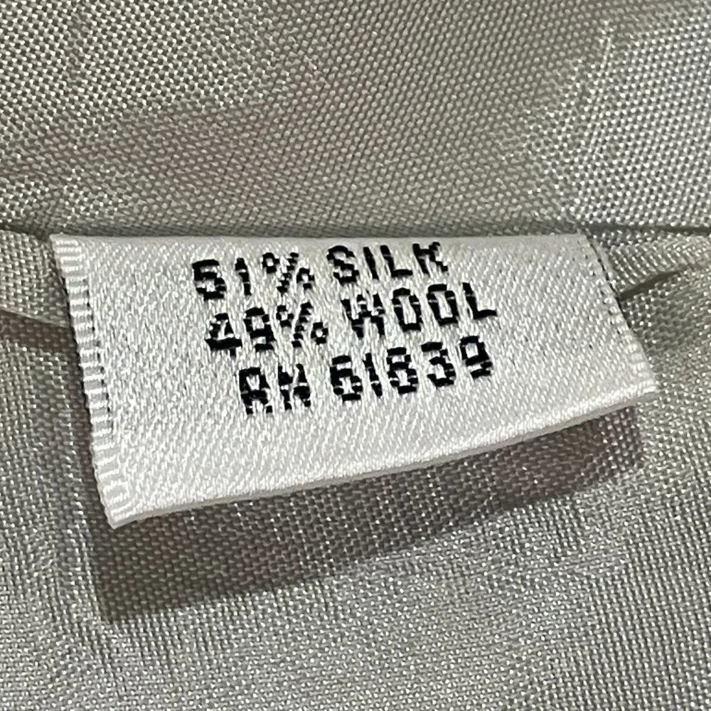 RICKIE FREEMAN TERI JON Texture Woven Silk Bk Zip Pencil Skirt, Silver Gray - 12 - Picture 7 of 8